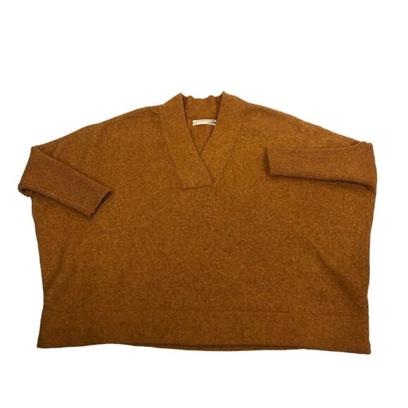 ANTHROPOLOGIE oversized V neck sweater in gold size XS - Picture 10 of 10